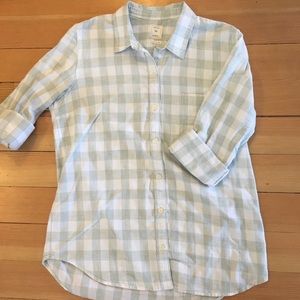 Plaid button down shirt